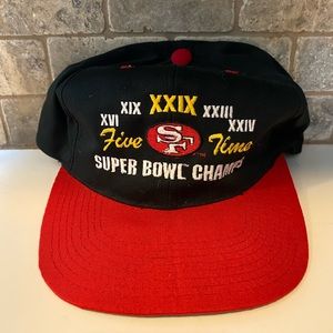 Vintage SAN FRANCISCO 49ERS FIVE TIME SUPER BOWL CHAMPS CAP SnapBack